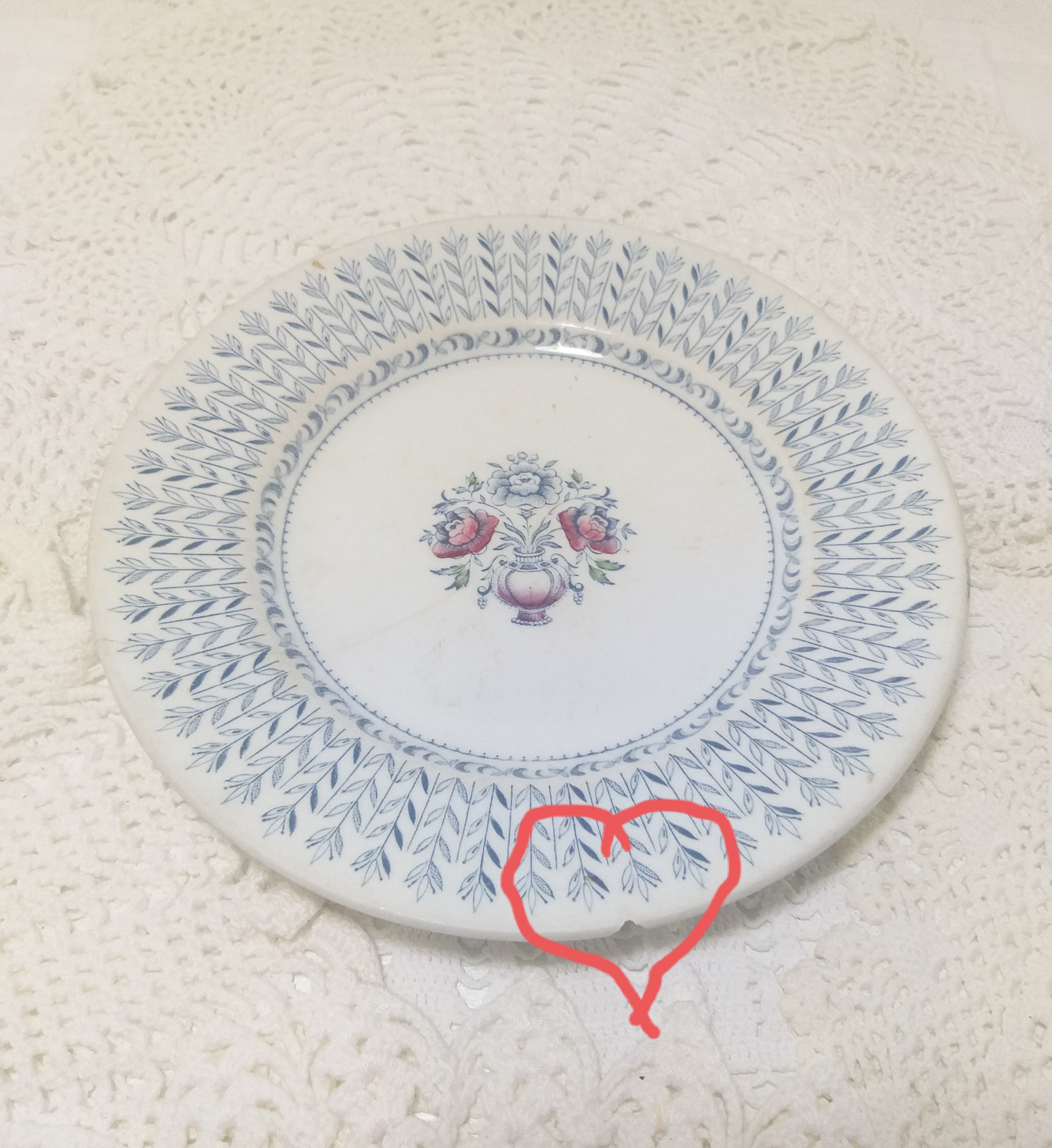 Vintage 1960’s Alfred Clough Ltd. Ironstone Side Plate – Rare Melody Pattern