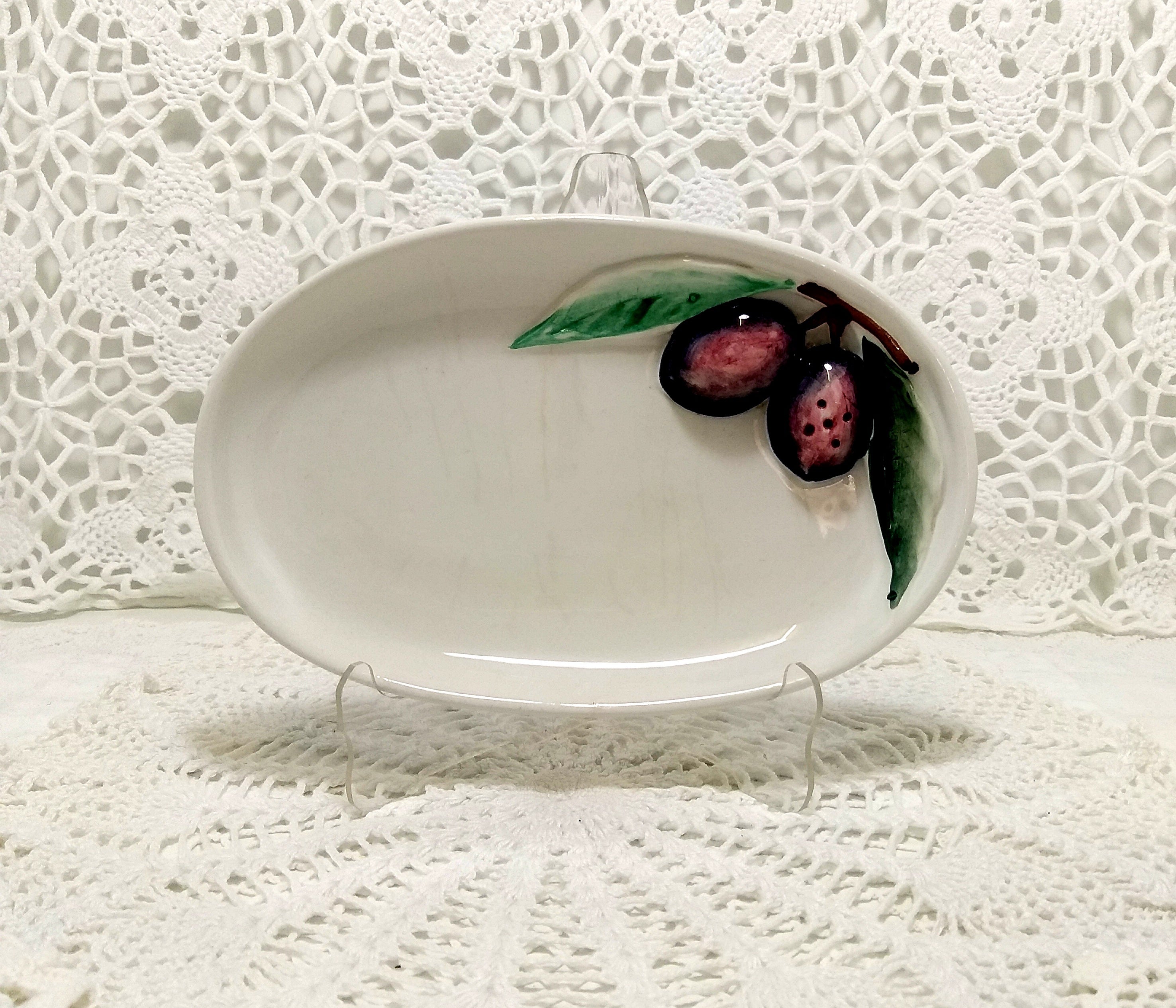 Small Contemporary Italian Art Snack / Olive Bowl