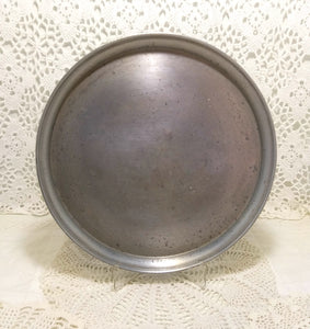 Round Vintage Aluminium Drinks Tray With Rolled Rim