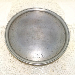 Round Vintage Aluminium Drinks Tray With Rolled Rim