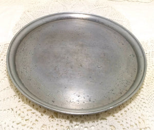 Round Vintage Aluminium Drinks Tray With Rolled Rim