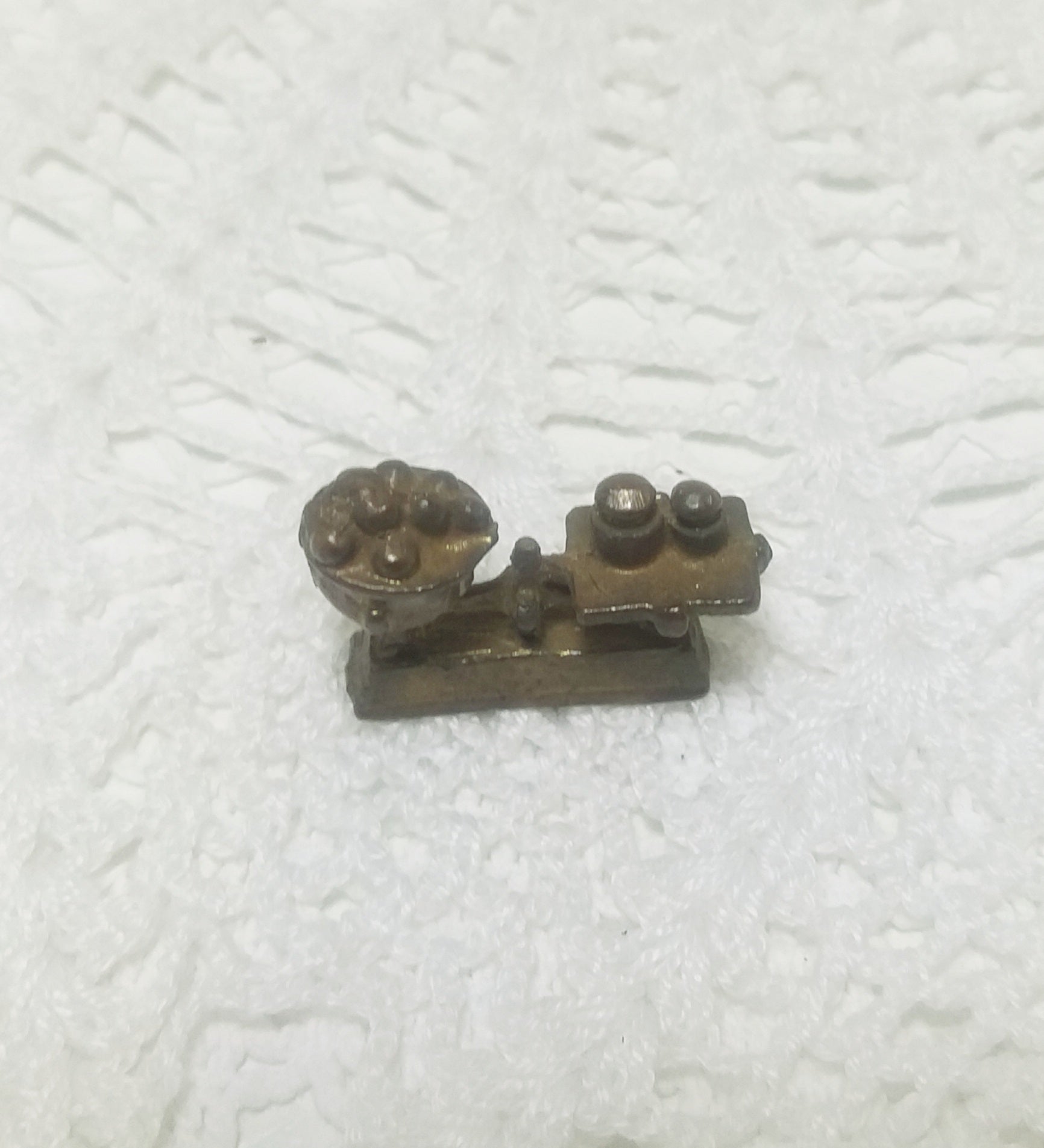 Collectable Printers Tray Miniature – Brass Scale With Weights