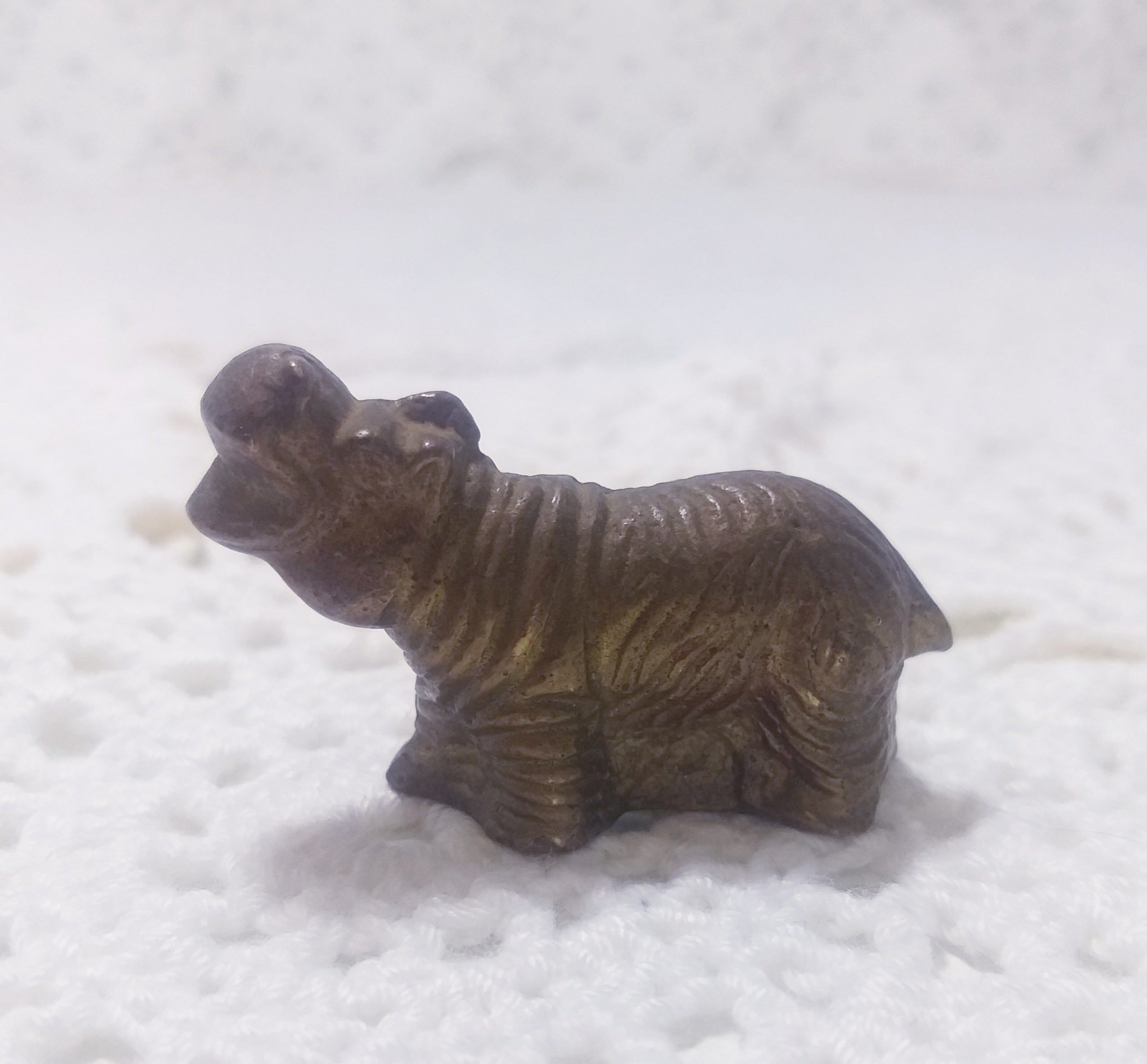 Collectable Printers Tray Miniature – Brass Hippopotamus