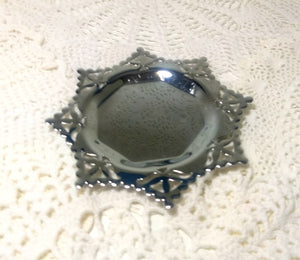 Vintage Silver Plated Sweets Dish – Snow Flake Design / Star Shape