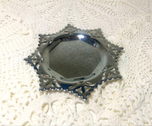 Vintage Silver Plated Sweets Dish – Snow Flake Design / Star Shape