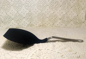 Very Large Stainless Steel & Black Nylon Spatula