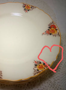 Set Of 6 Alfred Meakin Dinner Plates – Fawnleas Pattern