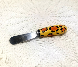 Stainless Steel Pate Knife With Leopard Patterned Handle