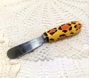 Stainless Steel Pate Knife With Leopard Patterned Handle