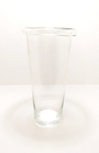 Decorative Tall Clear Glass Flower Vase With Folded Rim