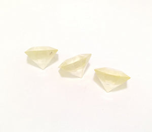 Three Hard Acrylic Facet Cut Faux Diamonds