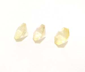 Three Hard Acrylic Facet Cut Faux Diamonds