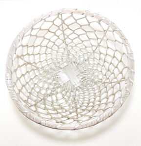 Large Handmade Metal Wire Fruit Display Basket With Feet