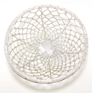 Large Handmade Metal Wire Fruit Display Basket With Feet