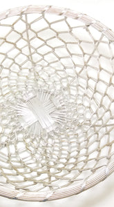 Large Handmade Metal Wire Fruit Display Basket With Feet