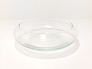 Contemporary & Decorative Flat Clear Glass Terrarium Bowl