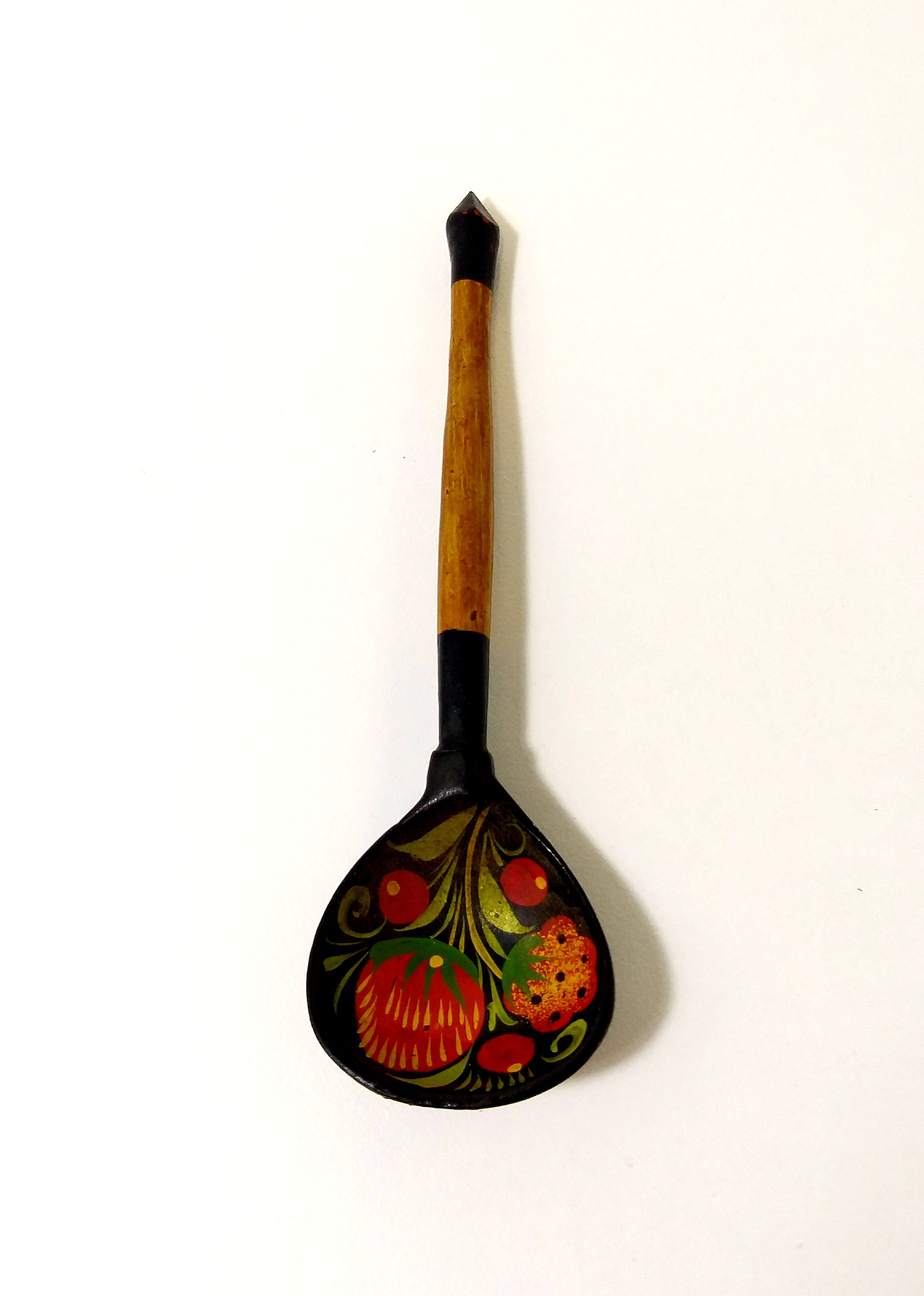 Small Vintage Russian Khokhloma Spoon