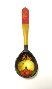 Large Vintage Russian Khokhloma Spoon