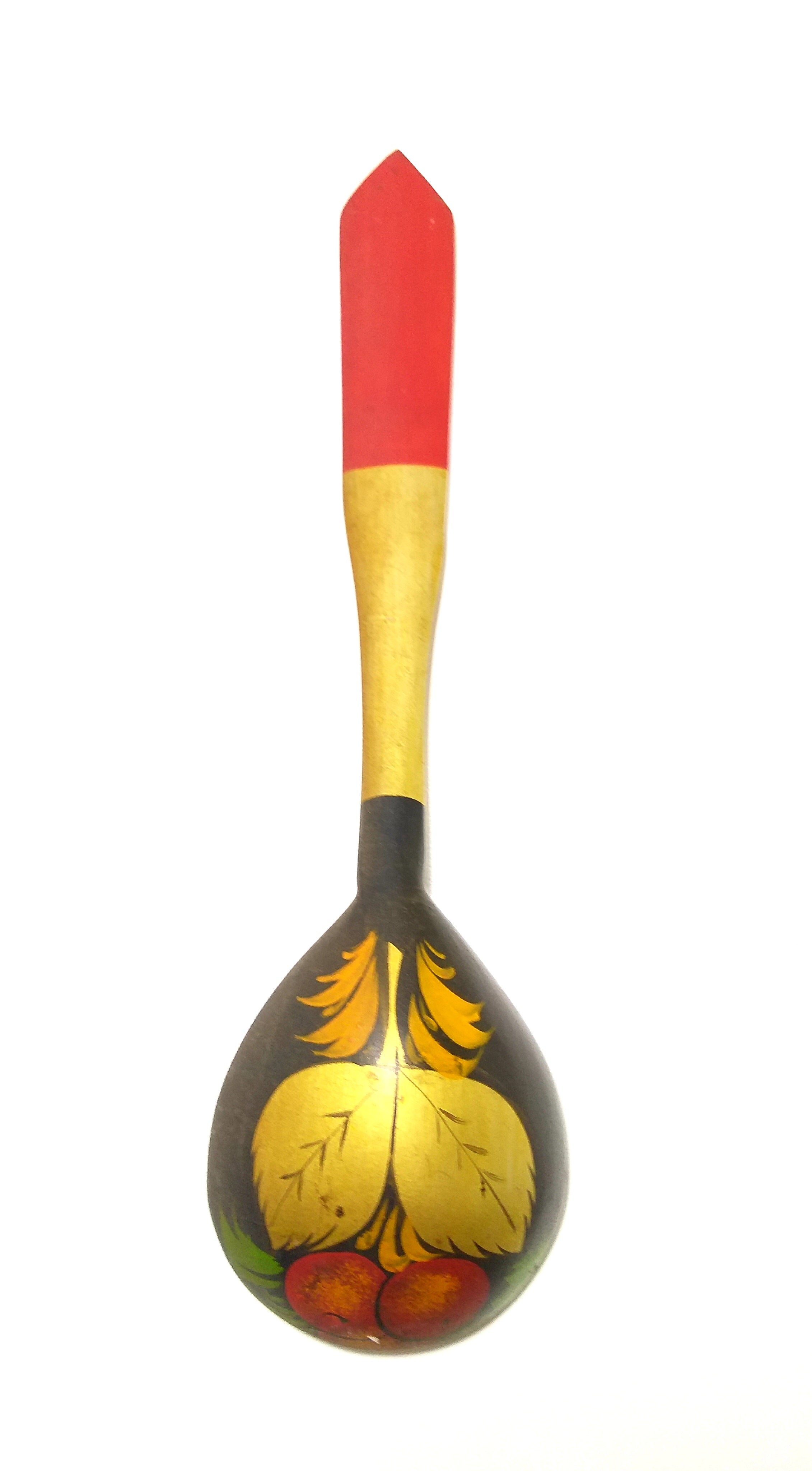 Large Vintage Russian Khokhloma Spoon