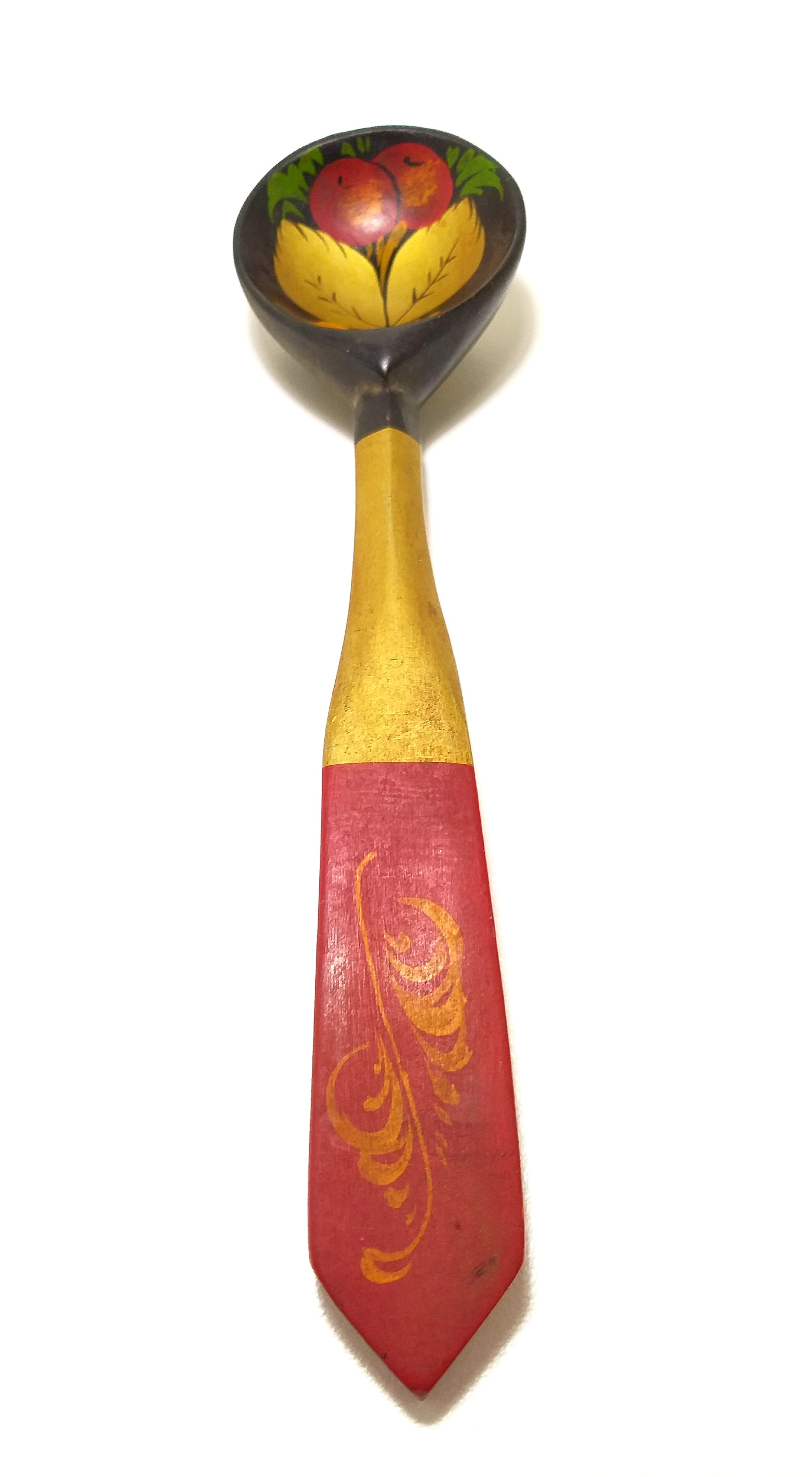 Large Vintage Russian Khokhloma Spoon