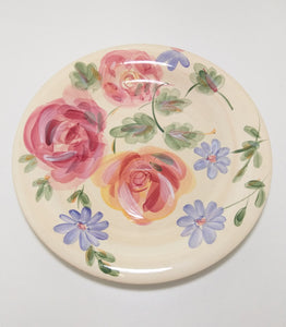 Contemporary Hand Decorated Floral Patterned Ceramic Gibson Elite China Large Dinner Plate