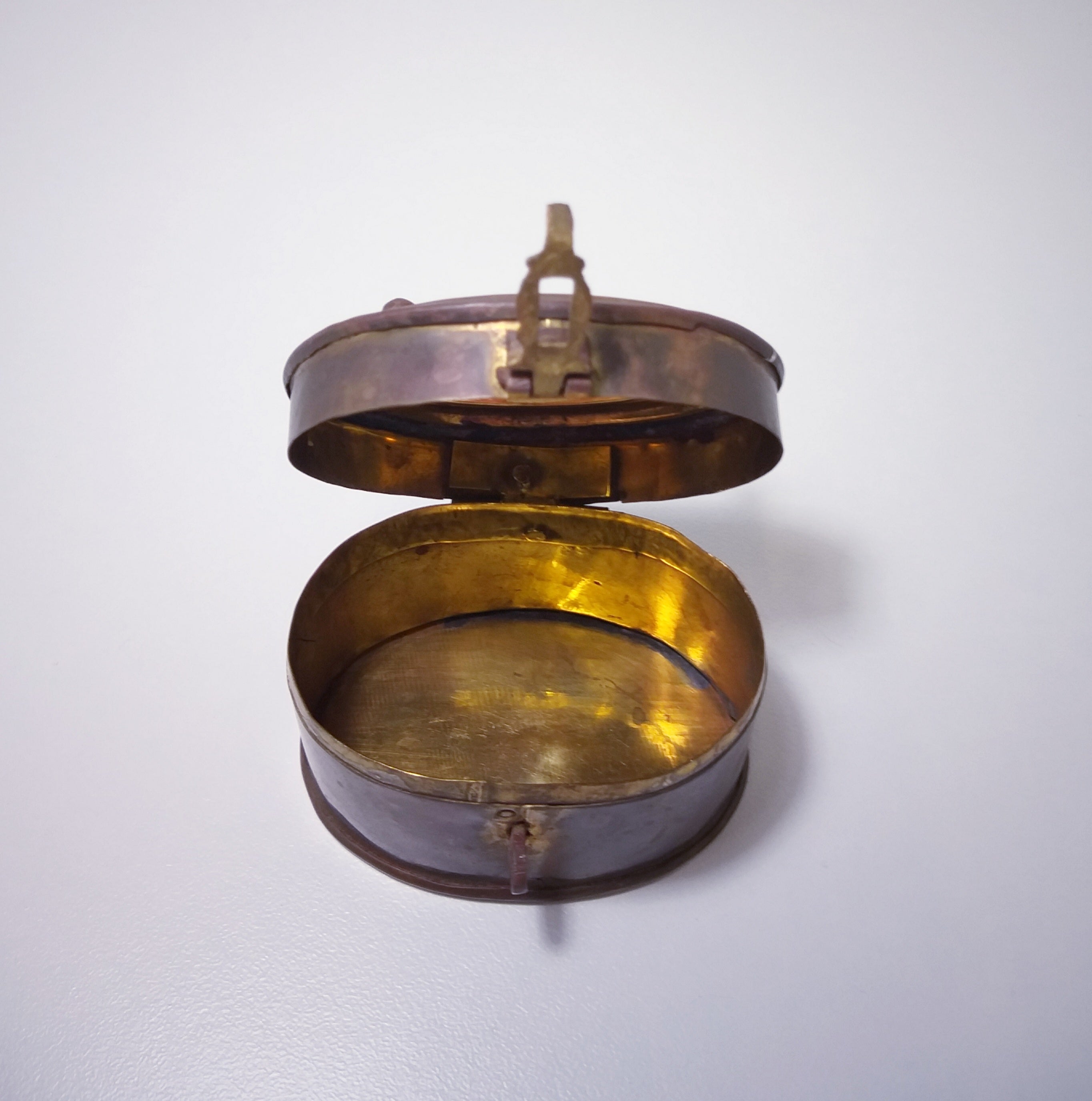 Small Vintage Brass Trinket Box