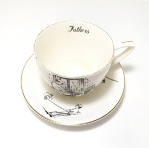 Extra Large Crown Devon Pottery “Fathers” Tea Duo – Cup & Saucer