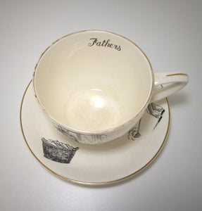 Extra Large Crown Devon Pottery “Fathers” Tea Duo – Cup & Saucer