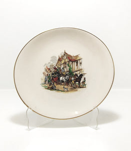 Vintage Johnson Bros Oval Coaching Scene Side Plate