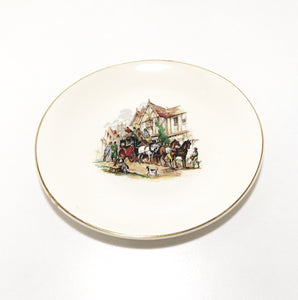 Vintage Johnson Bros Oval Coaching Scene Side Plate