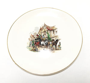 Vintage Johnson Bros Oval Coaching Scene Side Plate