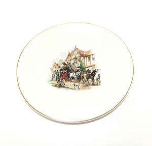 Vintage Johnson Bros Oval Coaching Scene Side Plate