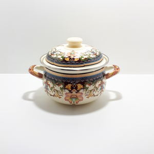 Decorated Enamel Cooking Pot