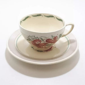 Susie Cooper Tea Duo (Cup & Saucer) –Tiger Lily Pattern