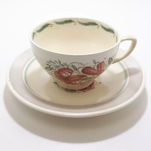 Susie Cooper Tea Duo (Cup & Saucer) –Tiger Lily Pattern